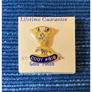 Sterling Silver with Gold Finish FOE Cody Wyoming 818 Fraternal Order Eagles Pin